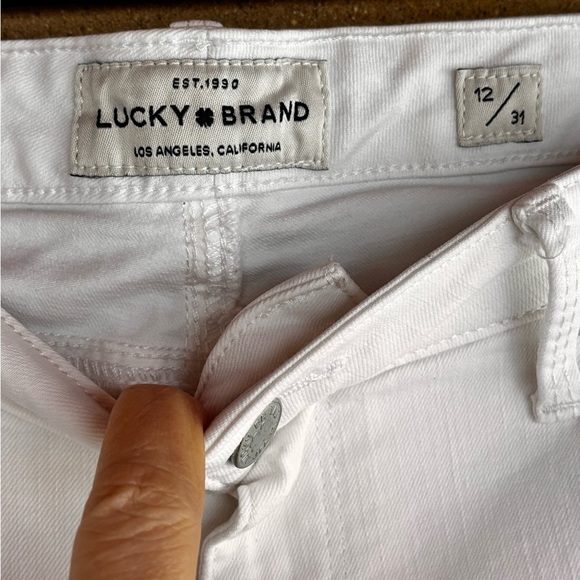 Lucky Brand Lolita Crop White Women's cuffed skinny Jeans stretchy 12 - Picture 6 of 12